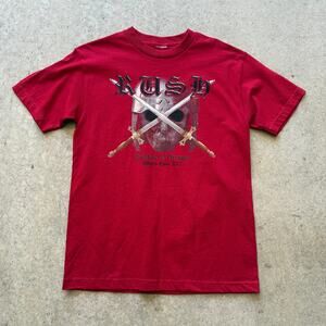 Men's 2007 Rush Band Snakes & Arrows World Tour Red Concert Tee Shirt Sz Medium